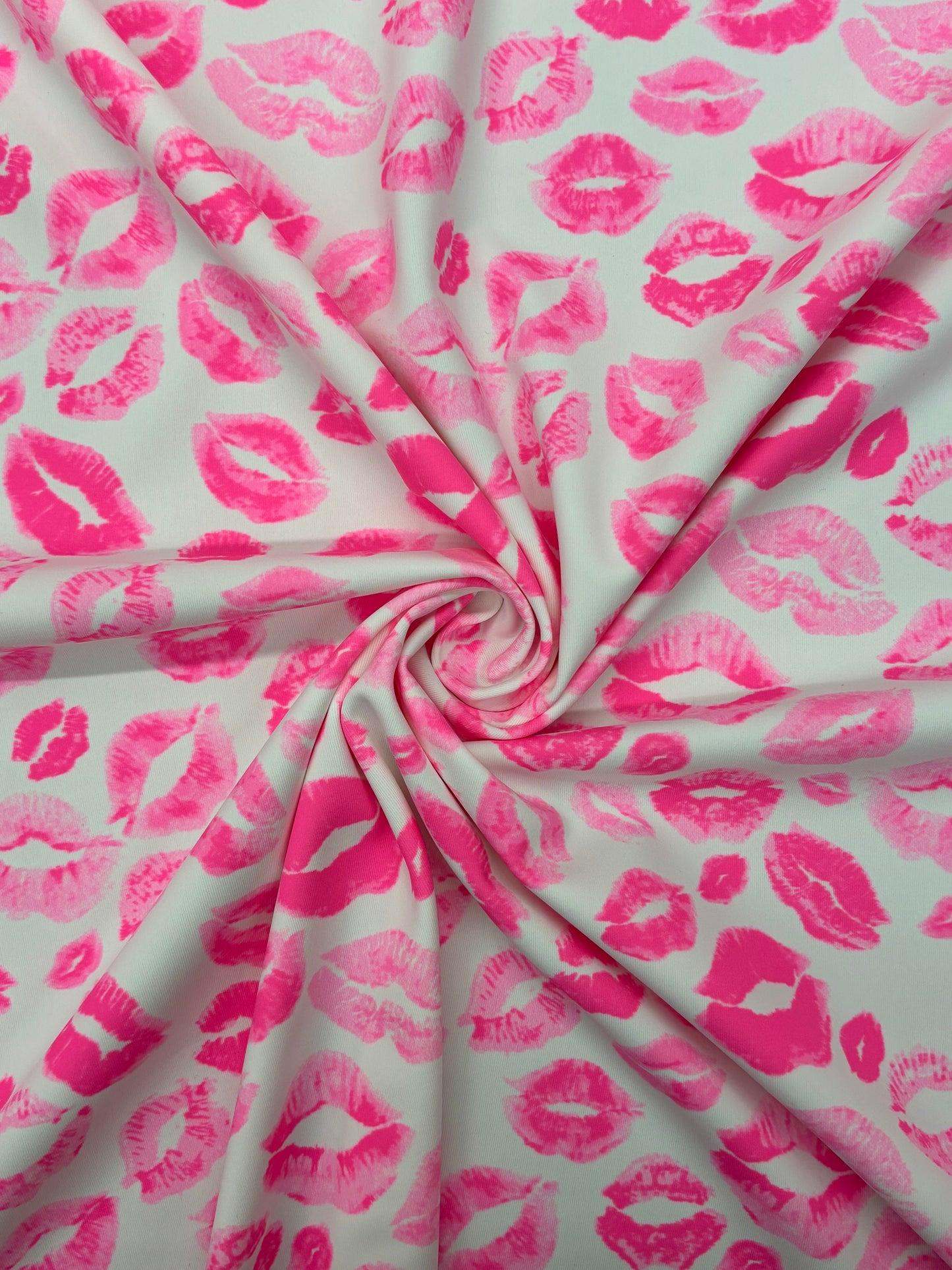 Kiss Print - Blacklight Reactive Spandex