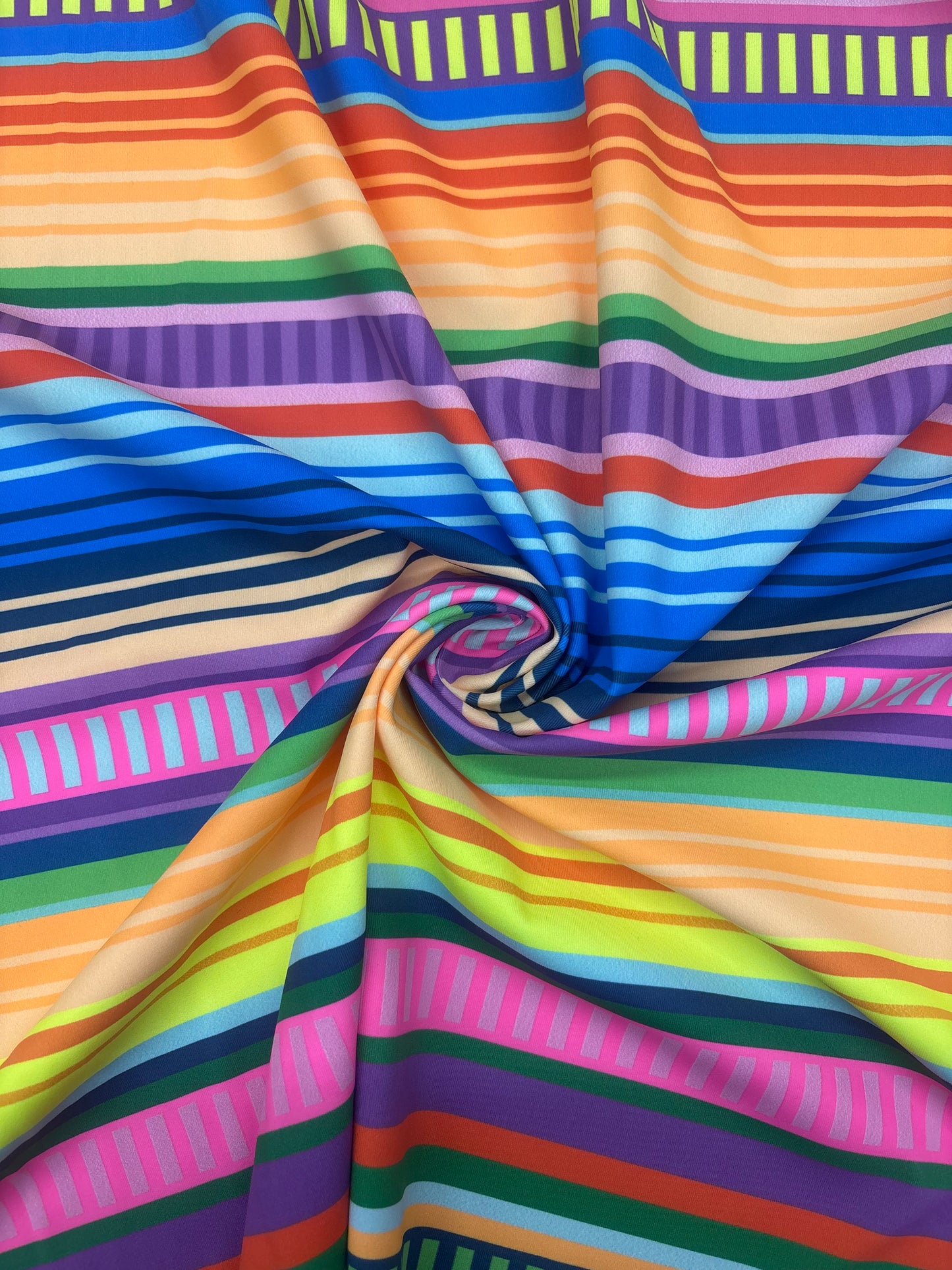 Bold Rainbow Striped Spandex