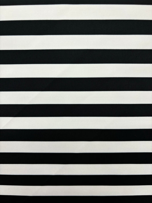 Black One Inch Striped Spandex