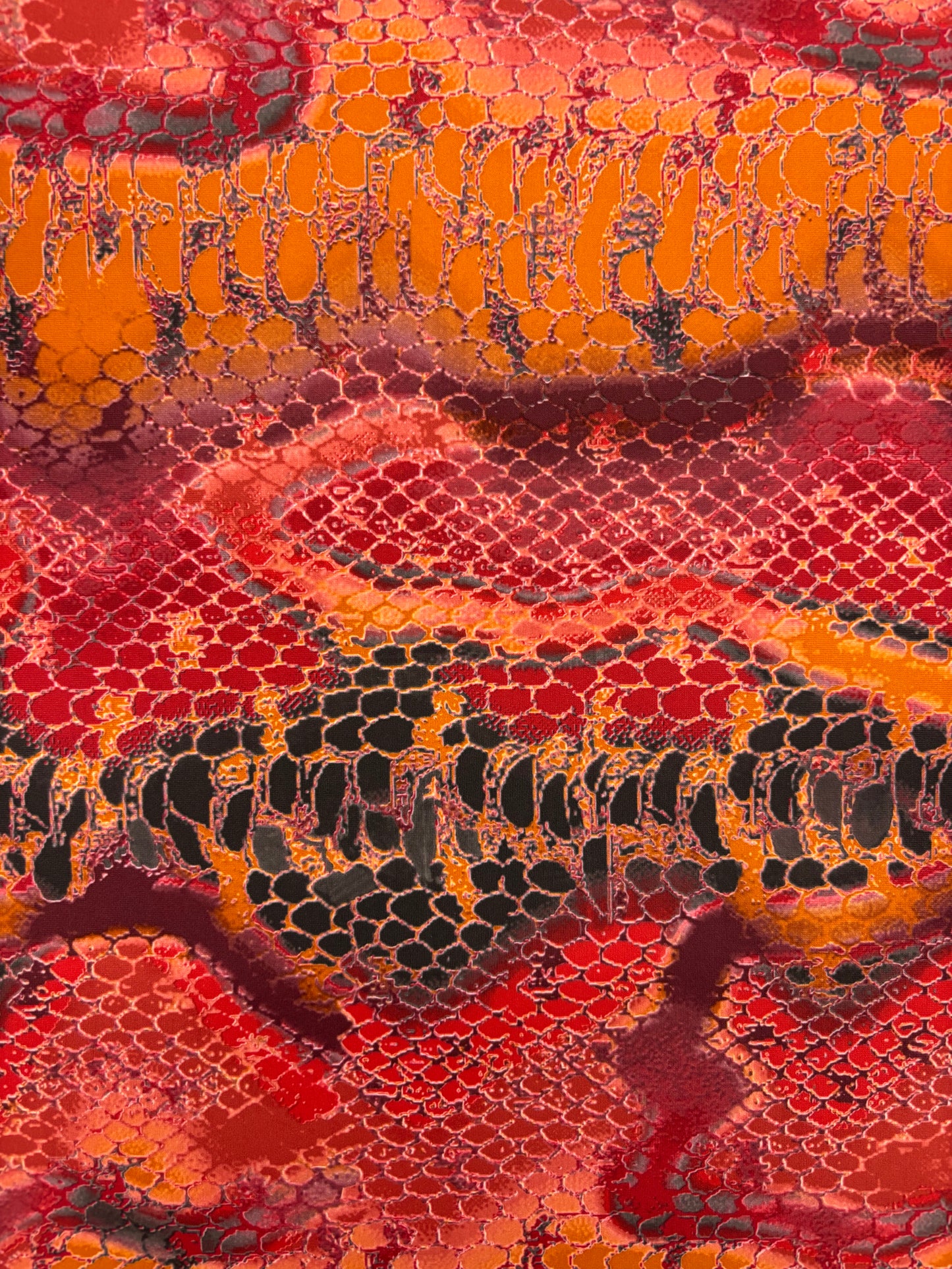 Red Snake Print Spandex