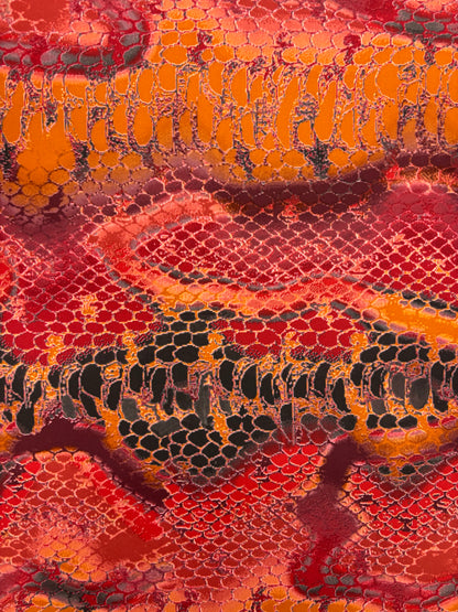 Red Snake Print Spandex