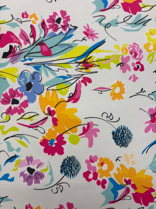 Floral Print Spandex