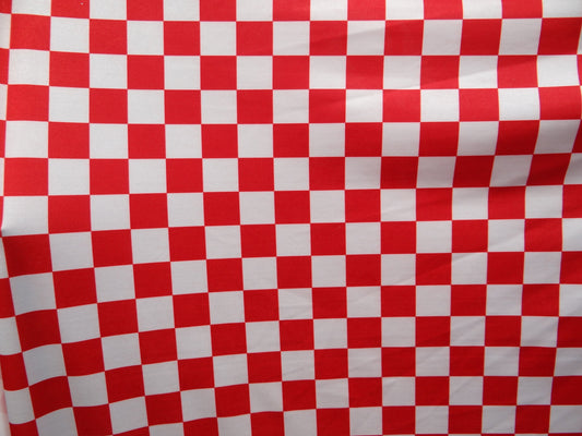 Red and White Checkered Print