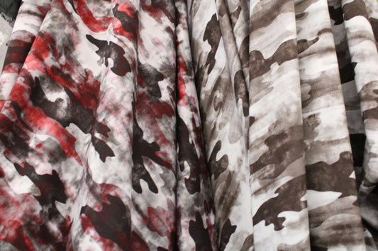 Distressed Camouflage Red and Gray