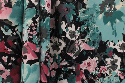 Teal and Pink Floral