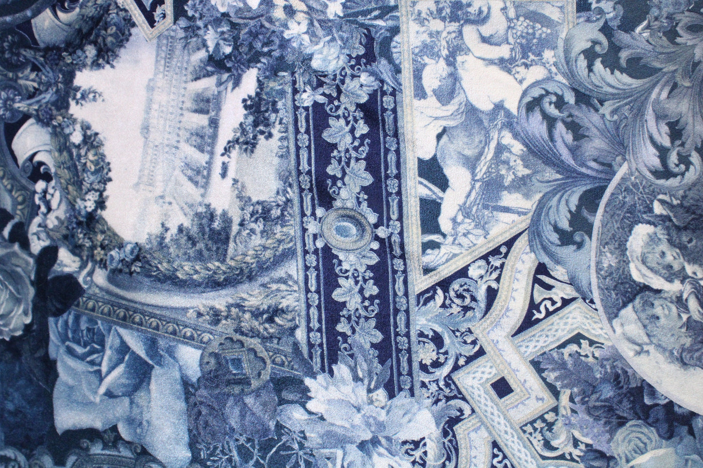 Blue Renaissance Velvet – Shavali Fabric