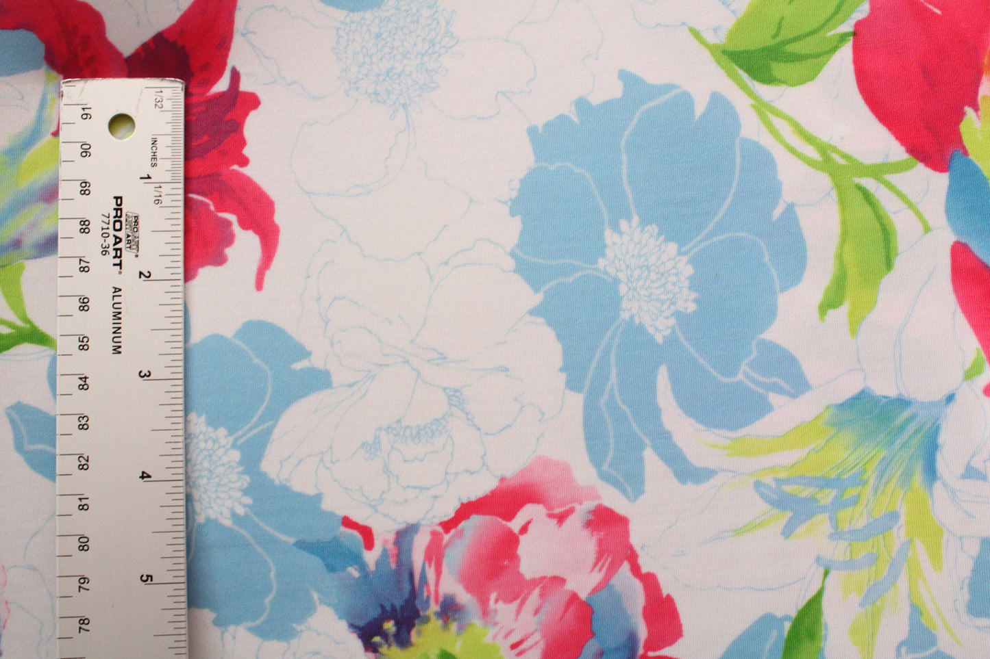 Pink and Blue Floral Print