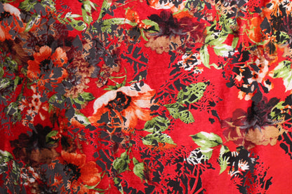 Red and Orange Floral