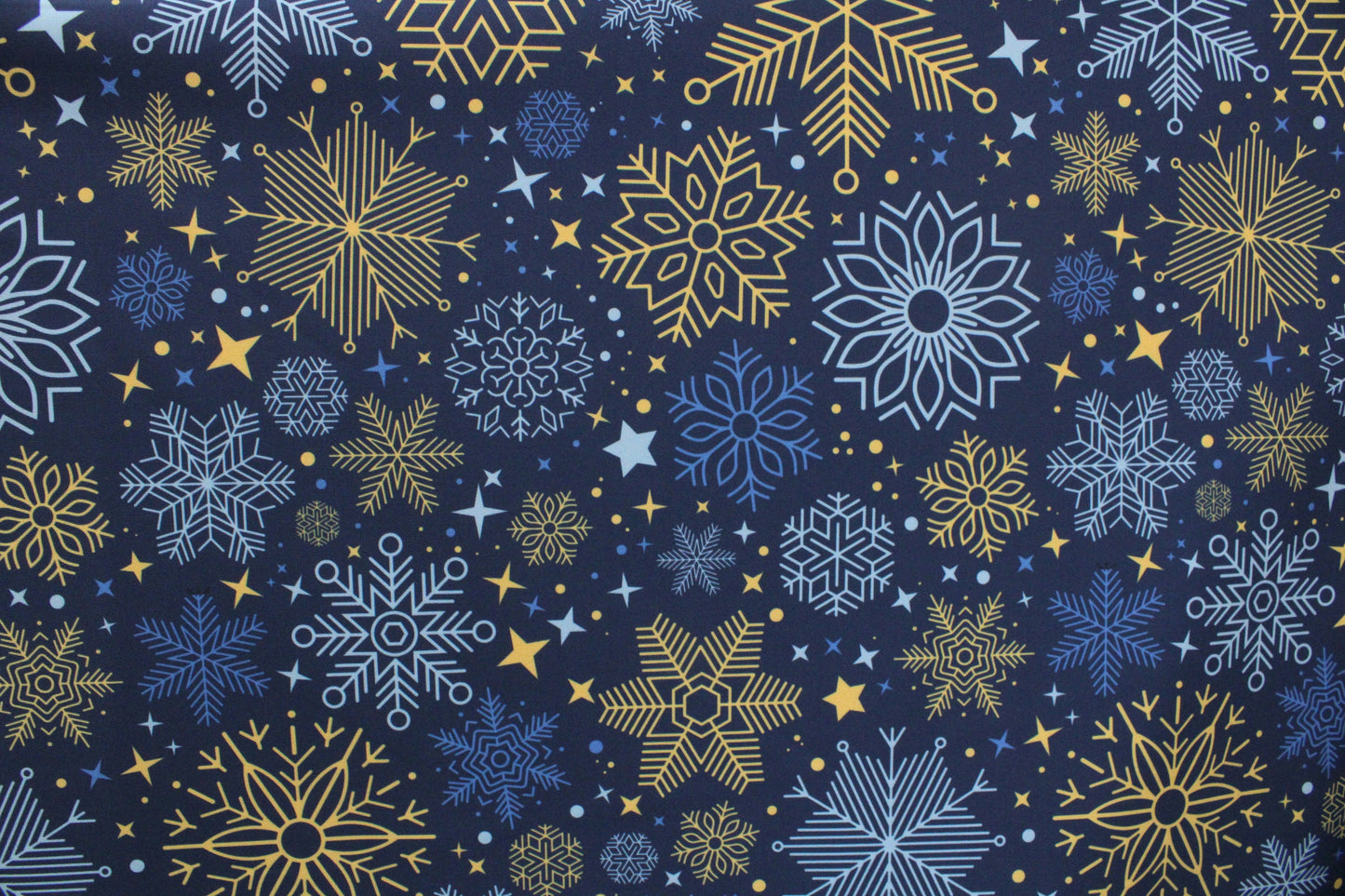 Blue and Gold Snowflakes