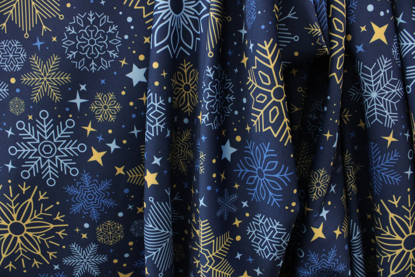 Blue and Gold Snowflakes