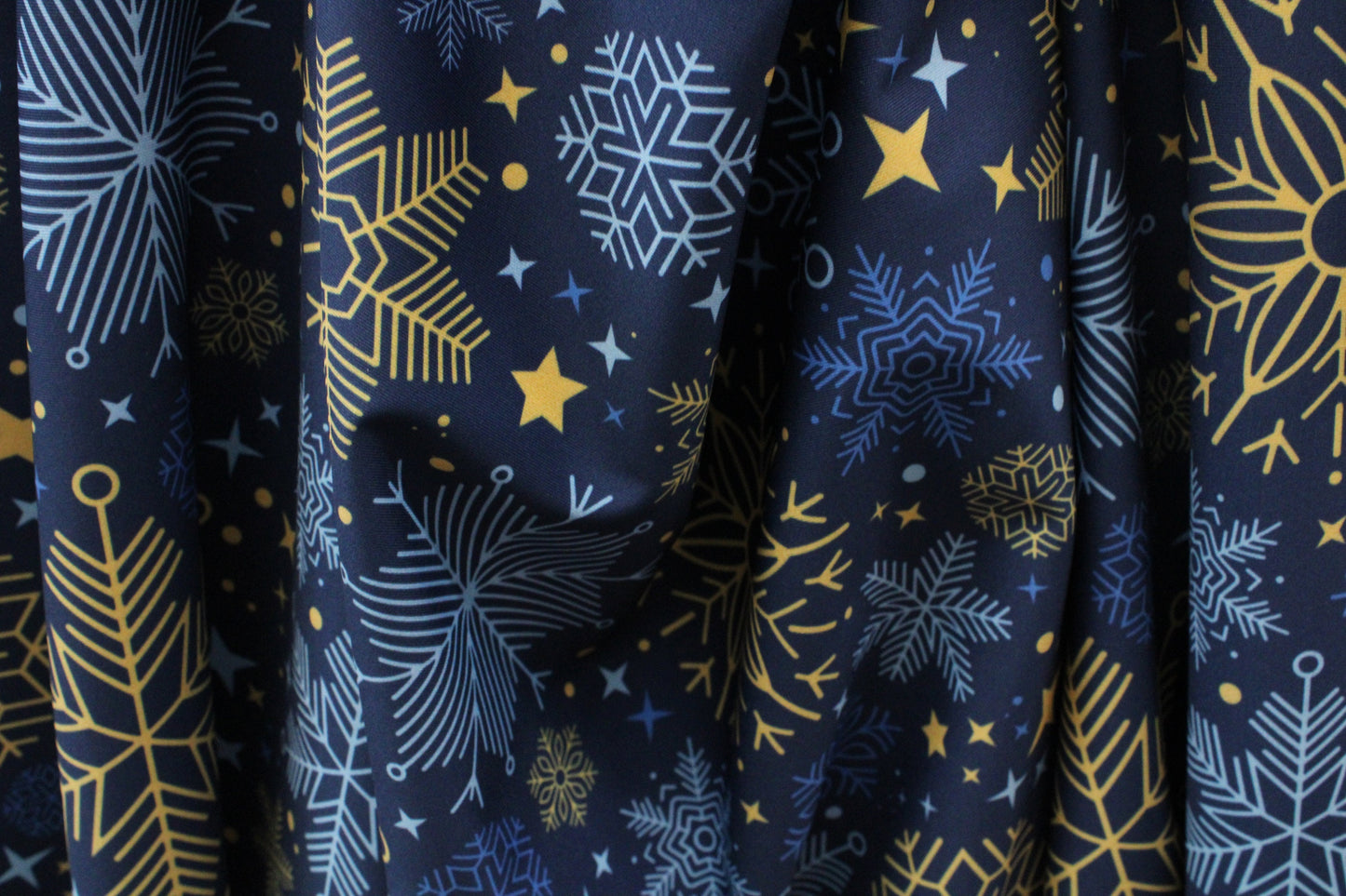 Blue and Gold Snowflakes